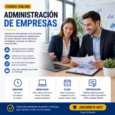 Curso Online: Administración de Empresas, 120 hrs