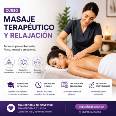 💆‍♀️ Curso Online: Masaje Terapéutico, Relajante y Podal