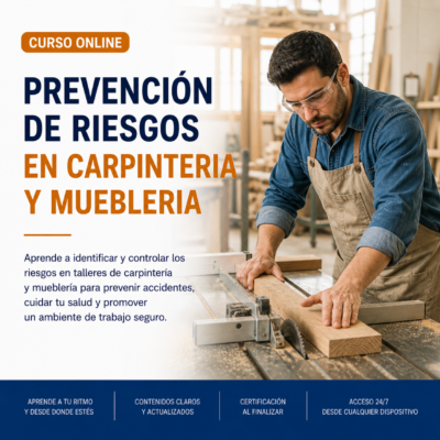 🪚 Curso Online: Prevención de Riesgos en Carpintería y Mueblería