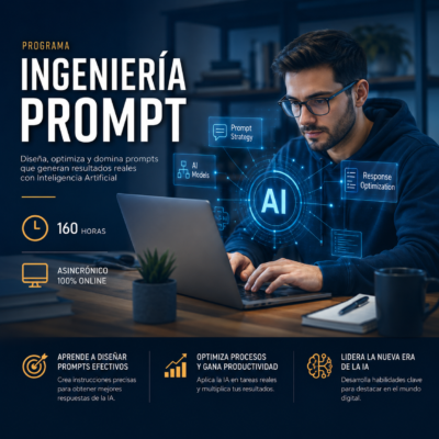Curso Ingeniería Prompt para Inteligencia Artificial 160 horas online