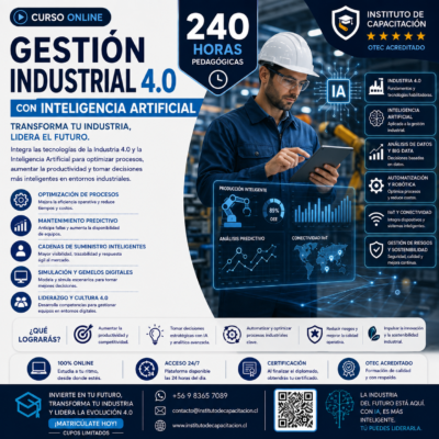 Gestión Industrial 4.0 - Con Inteligencia Artificial. 240 Horas.