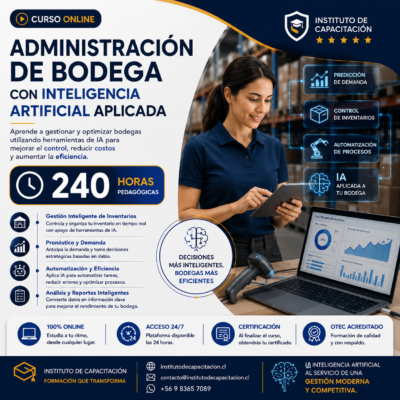 Administracion de Bodega Control de Inventario - Con IA. Aplicada. 240 hrs.